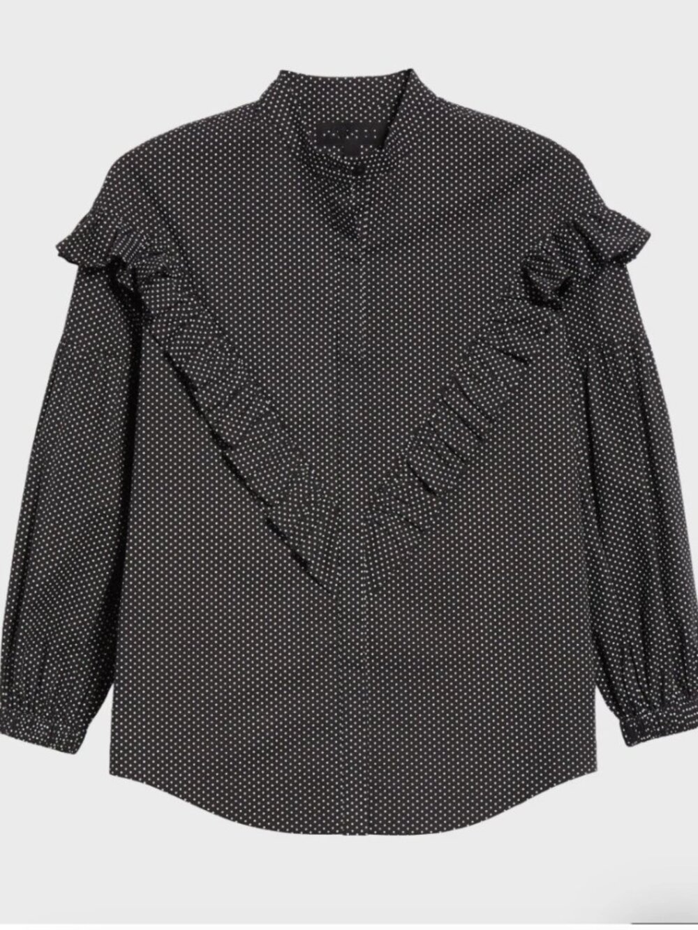 PASKAL Polka Dot Cotton Button Down Shirt S